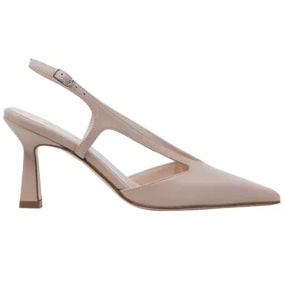 Anna F . Chanel Slingback Shoes In Neutral