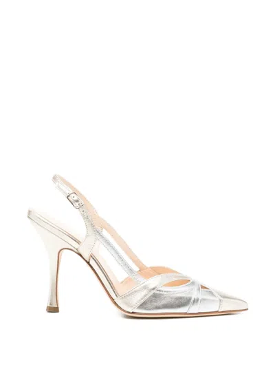 Anna F Cut-out-detail Pumps In Silver