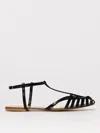 Anna F Suede Sandals In Black
