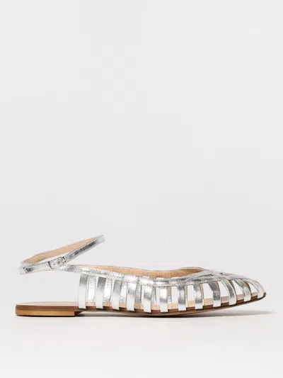 ANNA F FLAT SANDALS ANNA F. WOMAN COLOR SILVER,428464061