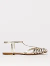 Anna F Flat Sandals . Woman Color Silver In Silver