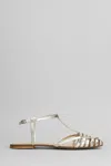 Anna F Flat Sandals . Woman Color Silver In Platinum
