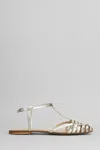 Anna F Flat Sandals . Woman Color Silver In Platinum