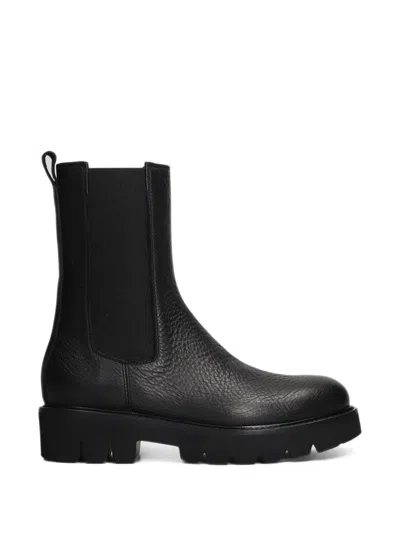 Anna F Grained-leather Chelsea Boots In Animal Print