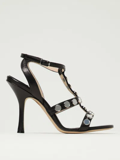 Anna F Heeled Sandals . Woman Color Black