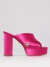Anna F Heeled Sandals . Woman Color Fuchsia