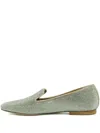 Anna F Leather Ballet Flats In Green