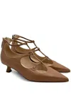Anna F 40mm Patent-leather Pumps In Brown