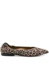 Anna F Leopard-print Ballet Flats In Brown