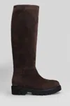 Anna F Platform-sole Boots In Brown