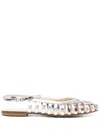 Anna F Metallic Ballet Flats