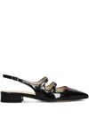 Anna F Patent-finish Ballet Flats In Black