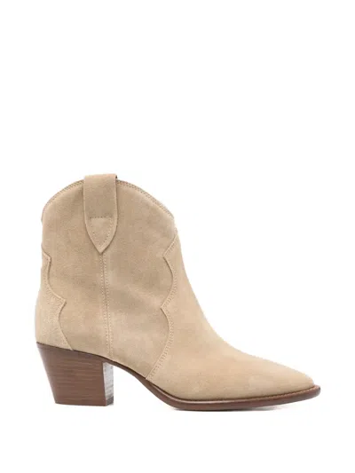 Anna F Pointed Cowboy Boots In Neutral