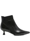 Anna F Pointed-toe Boots In Black