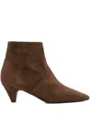 Anna F Pointed-toe Boots In Brown