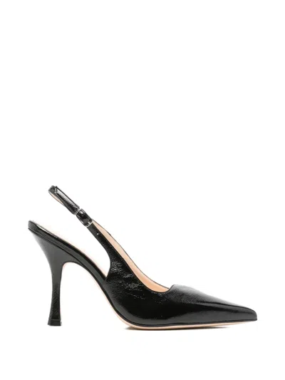 Anna F Pointed-toe Slingback Pumps In Black