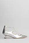Anna F 50mm Leather Pumps In Silver