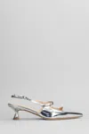 Anna F 50mm Slingback Pumps In Silver