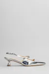 Anna F 50mm Slingback Pumps In Silver