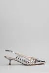 Anna F 40mm Slingback Pumps In Silver