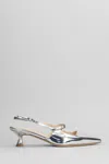 Anna F 50mm Slingback Pumps In Silver