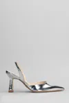 Anna F 50mm Slingback Pumps In Silver