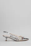 Anna F 40mm Slingback Pumps In Silver