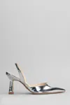 Anna F 50mm Slingback Pumps In Silver