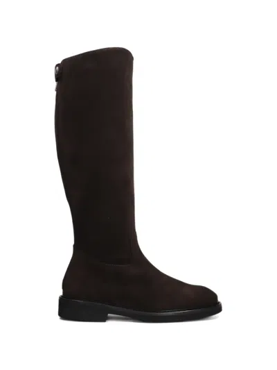 Anna F Rear-zip Knee-high Boots In Brown