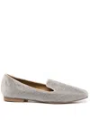 Anna F Rhinestone-embellished Loafers In Gray