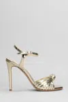 Anna F 105mm Knot-detail Leather Sandals In Gold