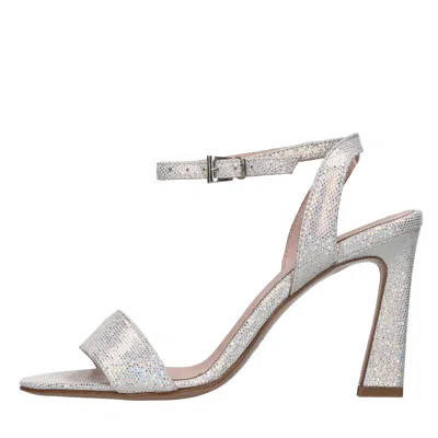 Anna F . Sandals In Argento Metallici E Grigi