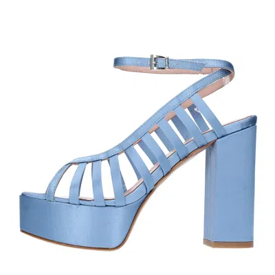 Anna F . Sandals Clear Blue In Azzurro Blu E Verdi