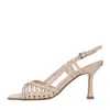 Anna F . Sandals Pink In Bianco Chiari E Naturali