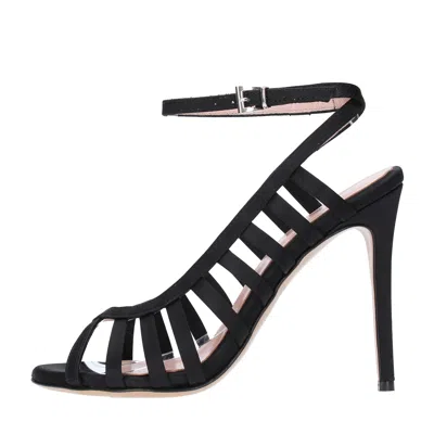 Anna F . Sandals Black In Nero Neri E Grigi