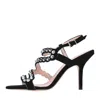 Anna F . Sandals Black In Nero Neri E Grigi