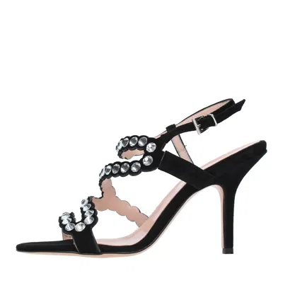Anna F . Sandals Black In Nero Neri E Grigi