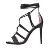 Anna F . Sandals Black In Nero Neri E Grigi
