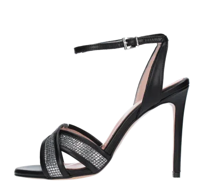 Anna F . Sandals Black In Nero Neri E Grigi