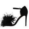 Anna F . Sandals Black In Nero Scuri