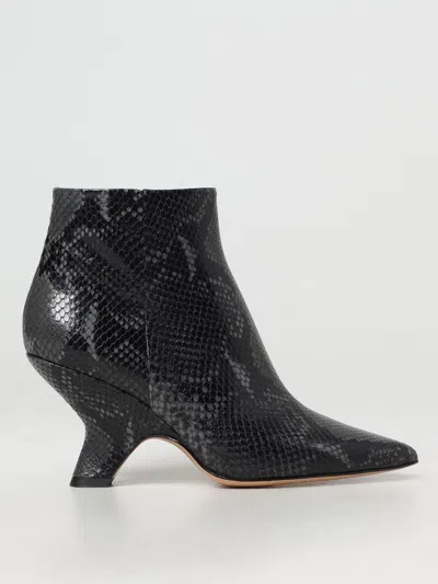 Anna F Flat Ankle Boots . Woman Color Lead