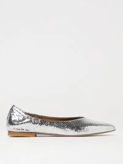 Anna F Ballet Flats . Woman Color Silver