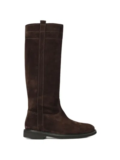 Anna F Suede Knee-high Boots In Black