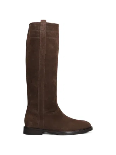 Anna F Suede Knee-high Boots In Multi