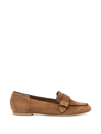 Anna F Suede Loafers In Brown