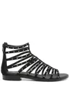 Anna F Suede Sandals In Black