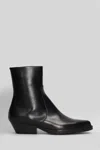 Anna F . Texan Ankle Boots In Black