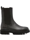 Anna F Textured-sole Leather Boots In Brown