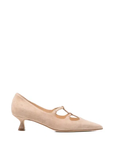 Anna F T-strap Point-toe Pumps In Pink