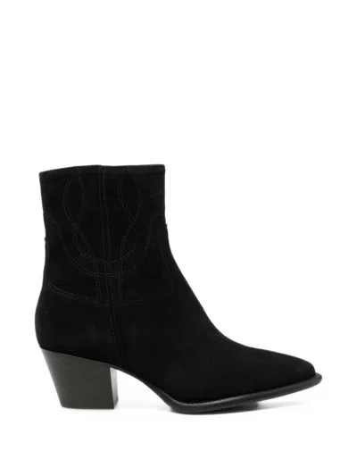 Anna F Western-style Suede Boots In Multi